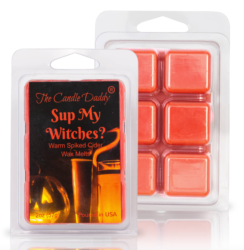 Halloween themed:  Sup My Witches ?  -  Warm Spiked Cider Scented Wax Melt