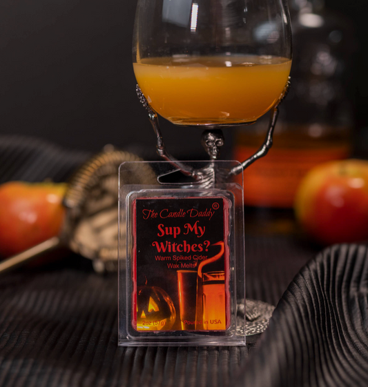 Halloween themed:  Sup My Witches ?  -  Warm Spiked Cider Scented Wax Melt