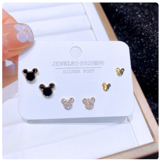 S925 Mickey Mouse   Cubic Zirconia  Earrings       🔥   DEAL   🔥