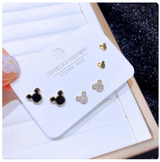 S925 Mickey Mouse   Cubic Zirconia  Earrings       🔥   DEAL   🔥