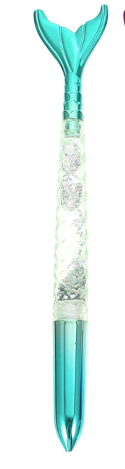 LED Mermaid Tail Light Up Solid Blinking Iridescent Glitter Ink  Pen    (   EASTER and Valentines gift   )