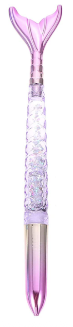 LED Mermaid Tail Light Up Solid Blinking Iridescent Glitter Ink  Pen    (   EASTER and Valentines gift   )