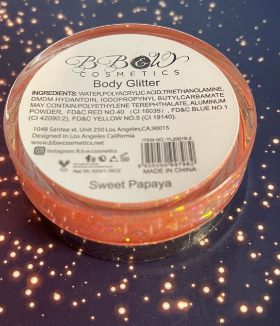 BB&W Sweet Papaya Glitter Body, Hair and Face Gel