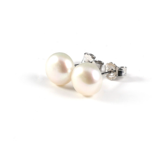 Natural Freshwater  Pearl Stud  Earrings  with Gift Bag