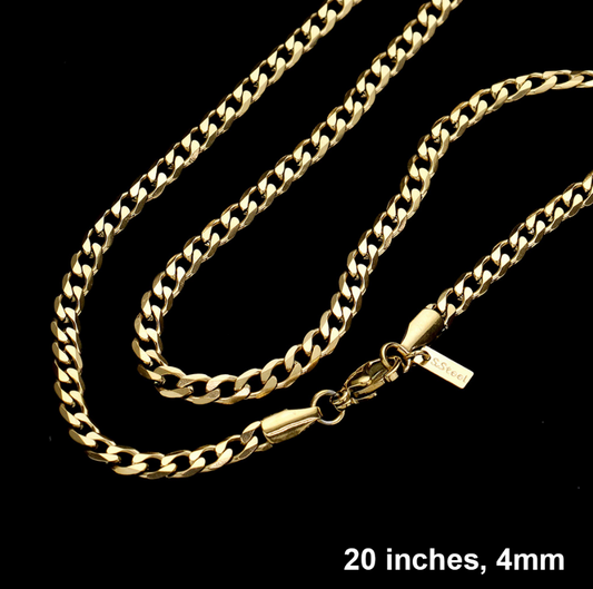 20 INCH, 4mm Stainless Steel Metal Chain Necklace