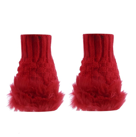 Women Fingerless Fur  Gloves      (   choose color   )