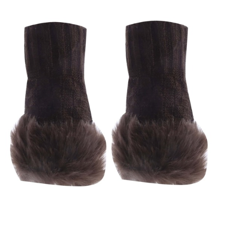 Women Fingerless Fur  Gloves      (   choose color   )