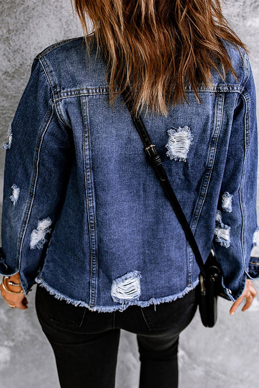 Ladies  Denim  Floral     Button   Jacket    🔥   SAVINGS   🔥